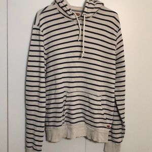 Levi’s blue and cream striped hoodie